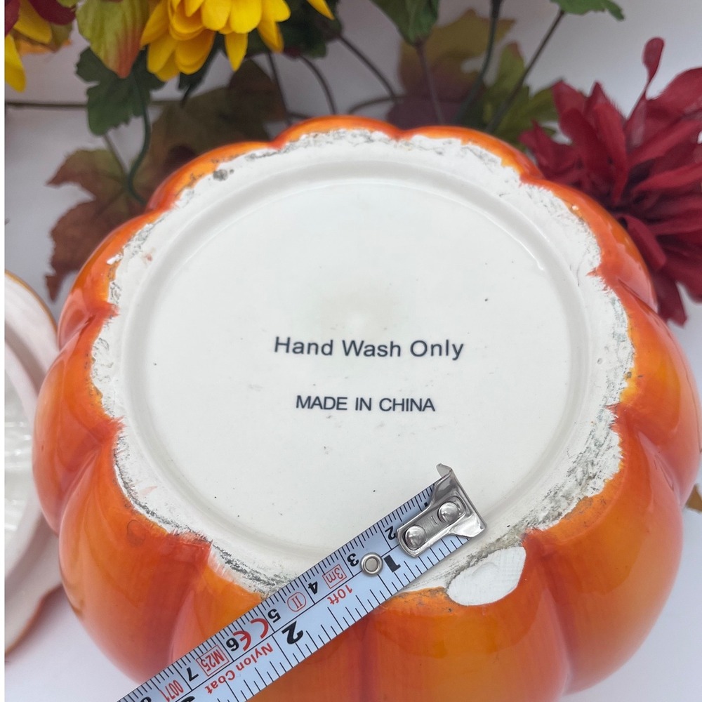 Unbranded Pumpkin Cookie Jar Women OS Orange Good Ceramic Harvest Fall Decor - Picture 5 of 6